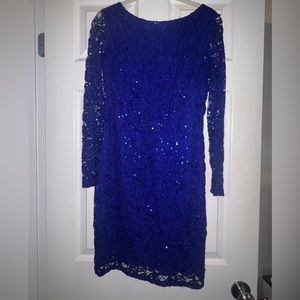 Blue Sequin Dress